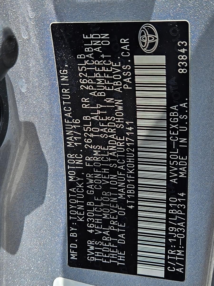 2017 Toyota Camry Hybrid XLE CVT (Natl)