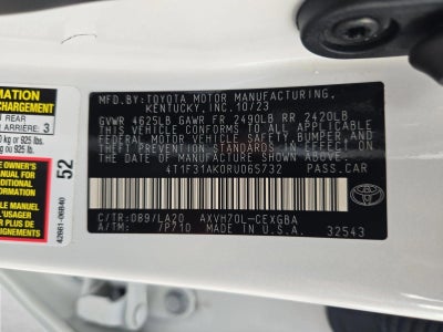 2024 Toyota Camry Hybrid XLE CVT (Natl)