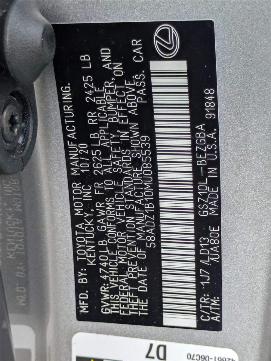 2021 Lexus ES 350 FWD