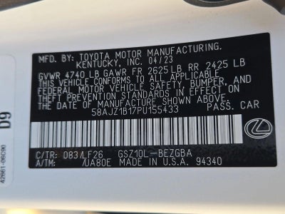 2023 Lexus ES 350 F SPORT Handling FWD