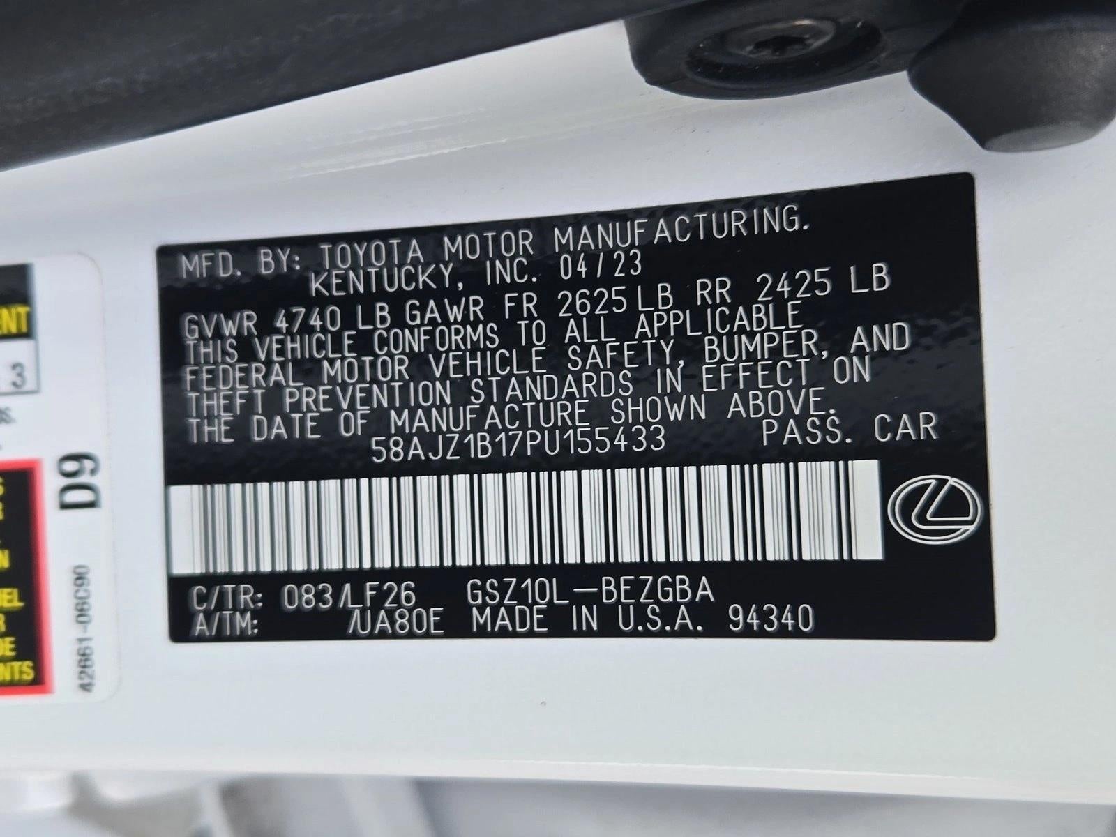 2023 Lexus ES 350 F SPORT Handling FWD