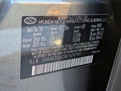 2020 Hyundai SANTA FE SEL 2.4L Auto FWD