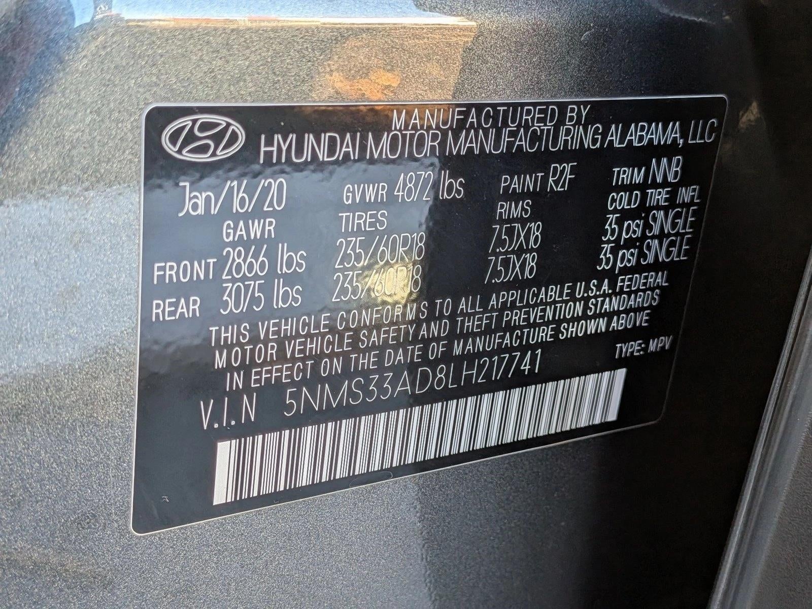 2020 Hyundai SANTA FE SEL 2.4L Auto FWD