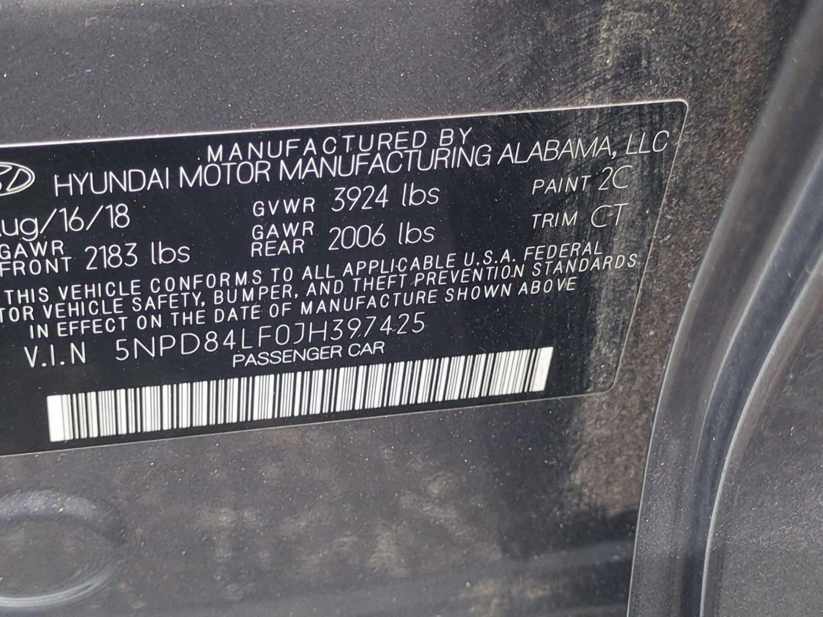 2018 Hyundai ELANTRA SEL 2.0L Auto