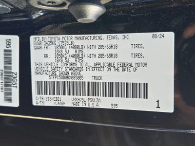 2024 Toyota Tundra 4WD 4WD TRD Pro Hybrid CrewMax 5.5' Bed (Natl)