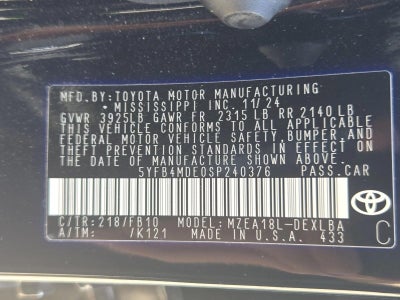 2025 Toyota Corolla LE CVT (Natl)