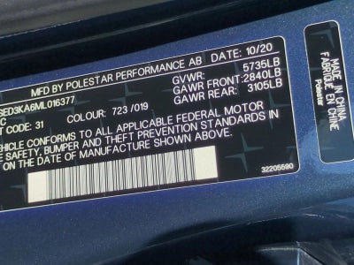 2021 Polestar 2 Launch Edition Fastback