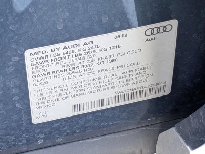 2018 Audi Q5 2.0 TFSI Prestige