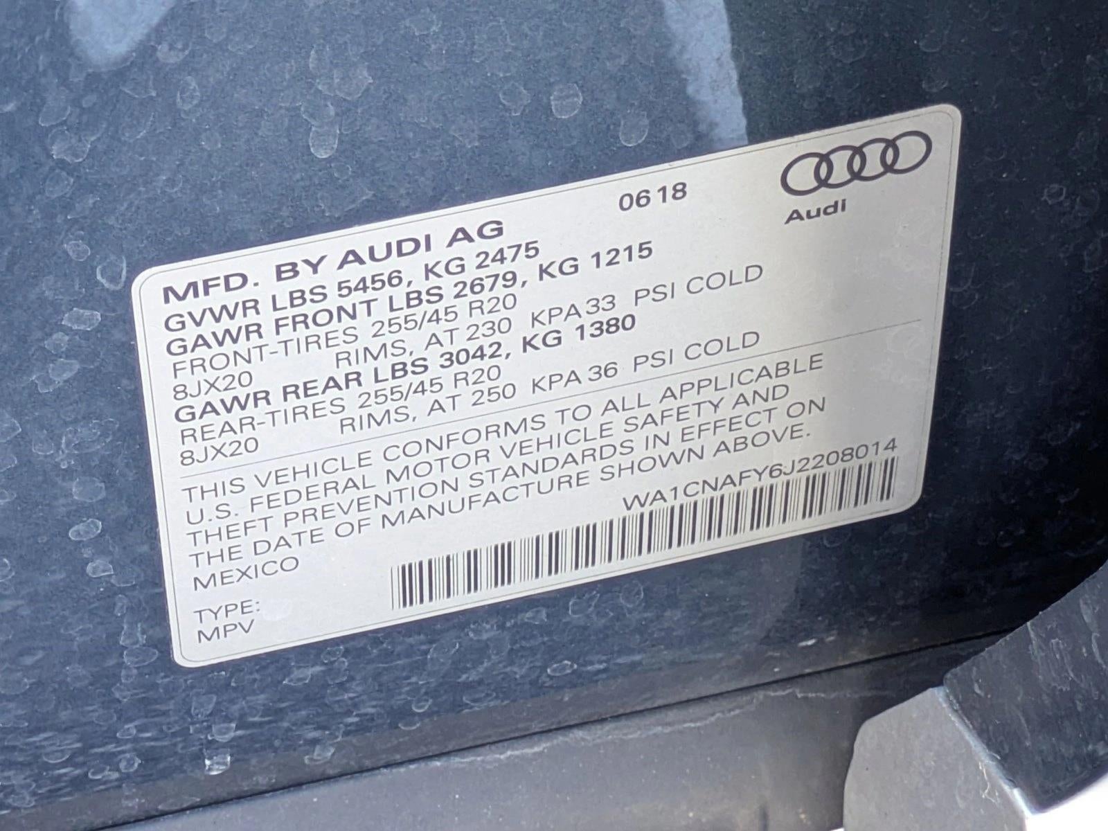 2018 Audi Q5 2.0 TFSI Prestige