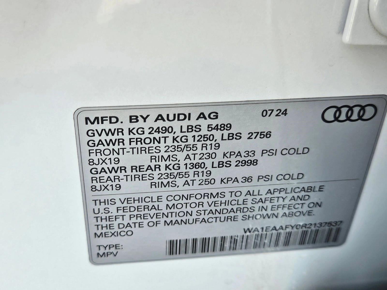 2024 Audi Q5 S line Premium Plus 45 TFSI quattro