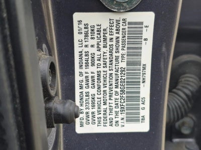 2016 Honda Civic Sedan LX CVT