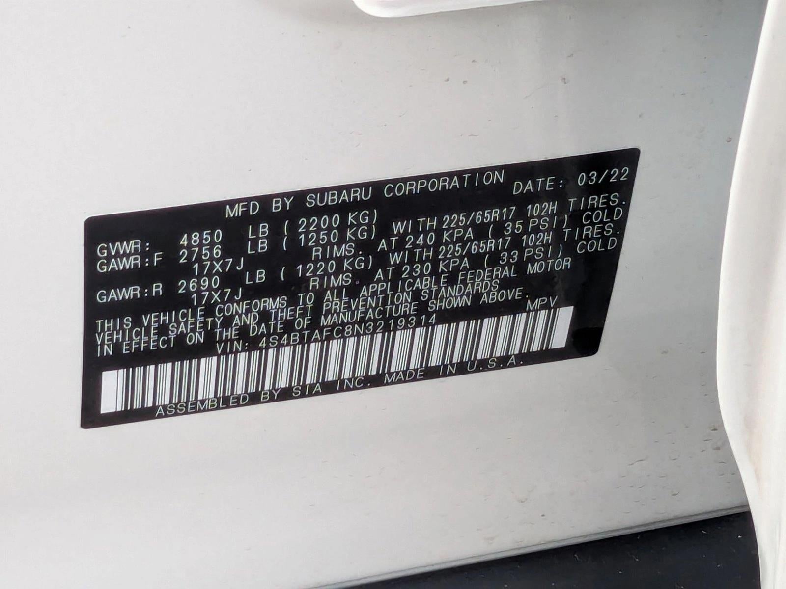 2022 Subaru Outback Premium CVT