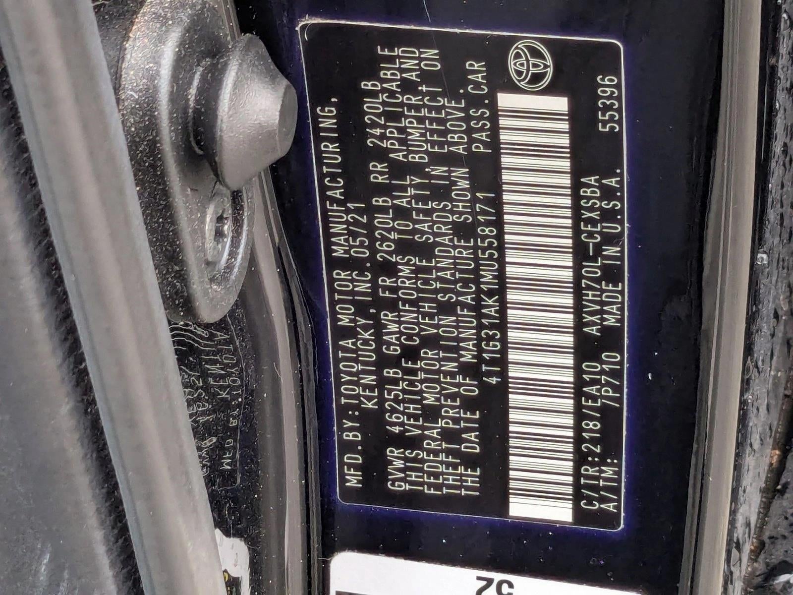 2021 Toyota Camry Hybrid SE CVT (Natl)