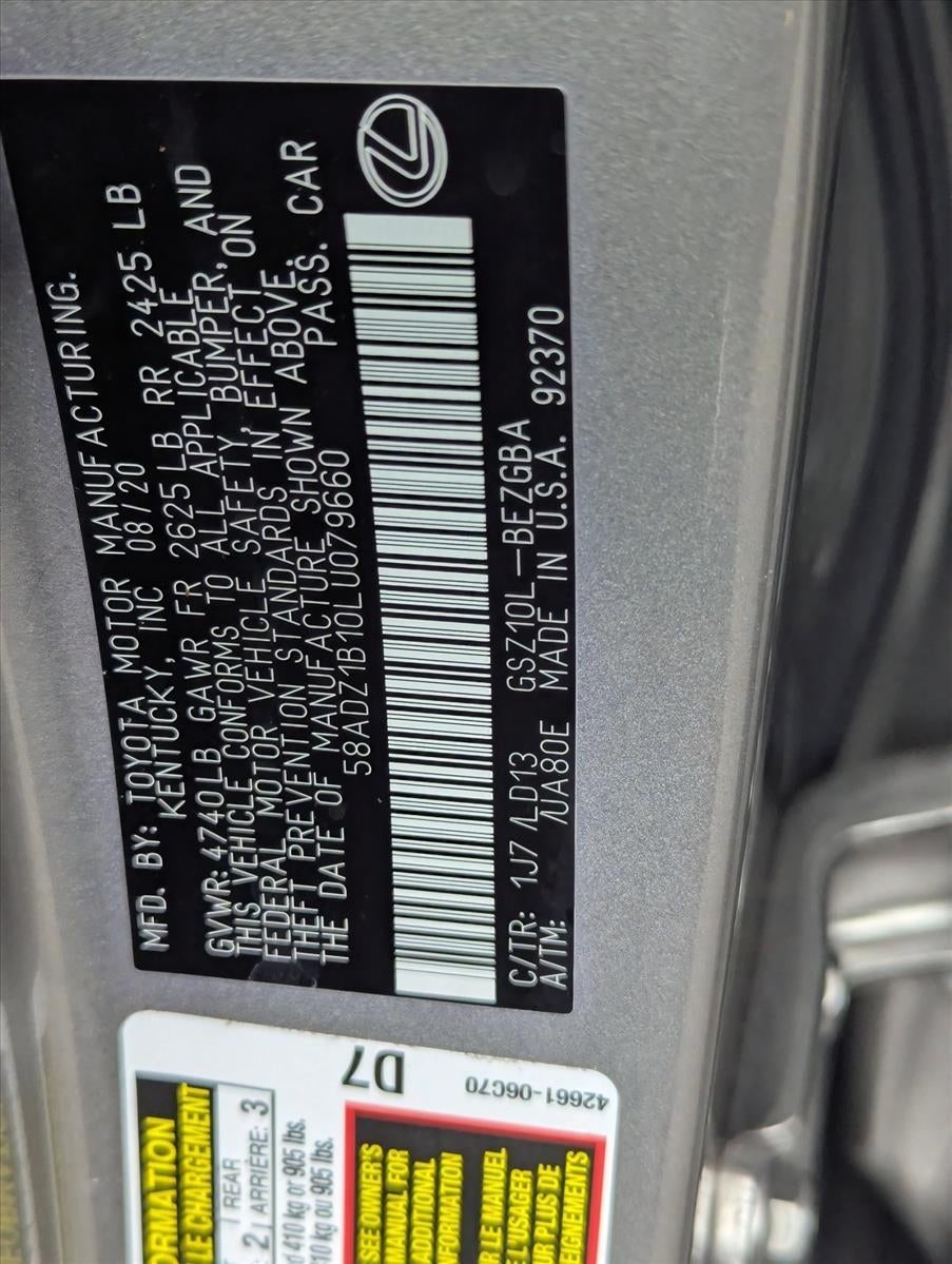 2020 Lexus ES 350 FWD