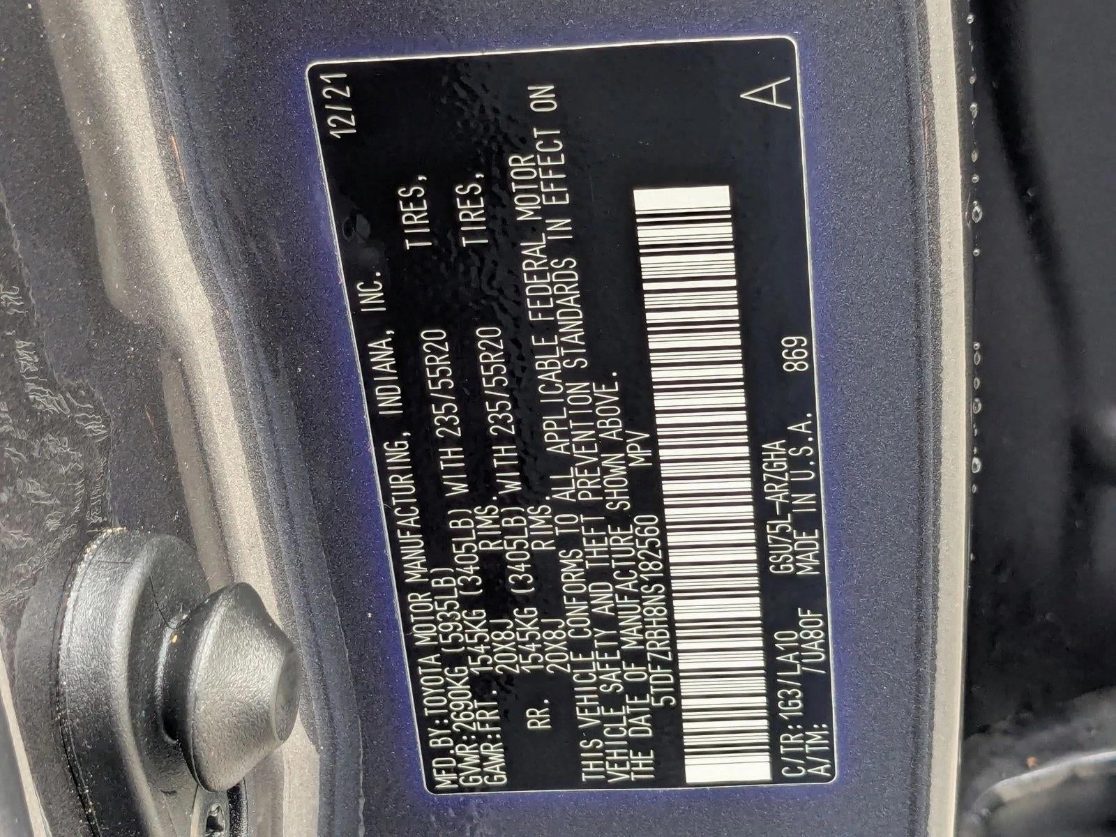 2022 Toyota Highlander Platinum AWD (Natl)