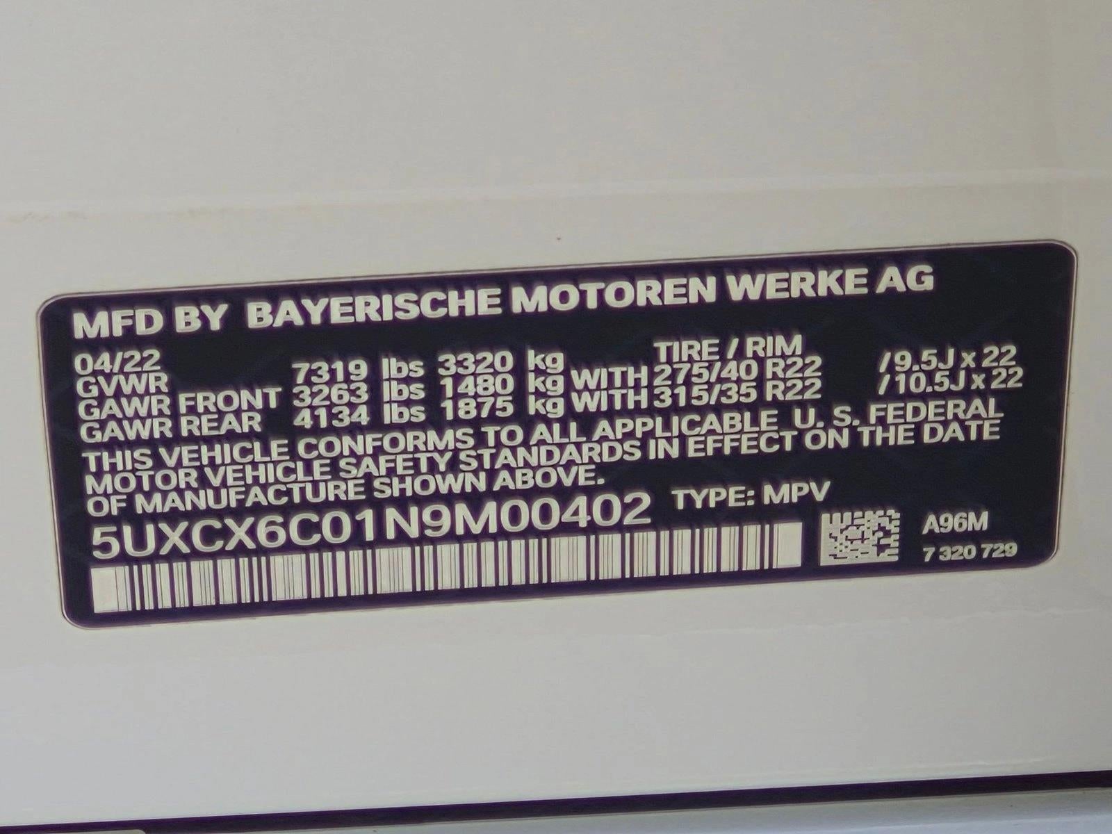 2022 BMW X7 M50i Sports Activity Vehicle