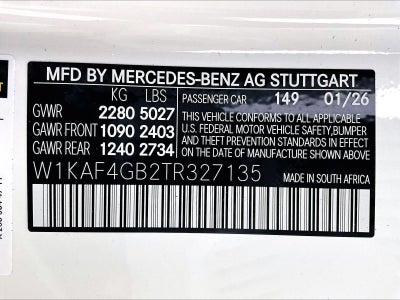 2026 Mercedes-Benz C-Class C 300 Sedan
