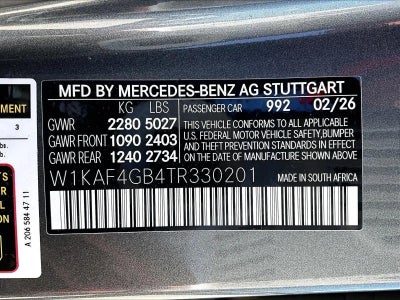 2026 Mercedes-Benz C-Class C 300 Sedan