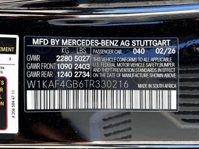 2026 Mercedes-Benz C-Class C 300 Sedan