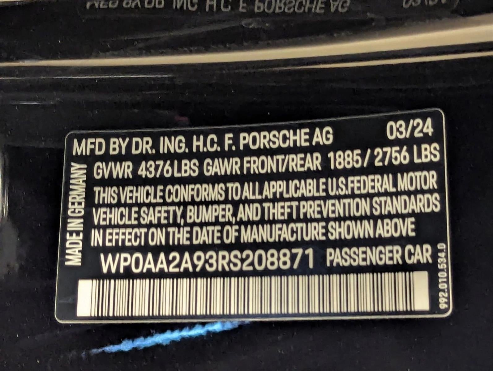 2024 Porsche 911 Carrera 4 Coupe