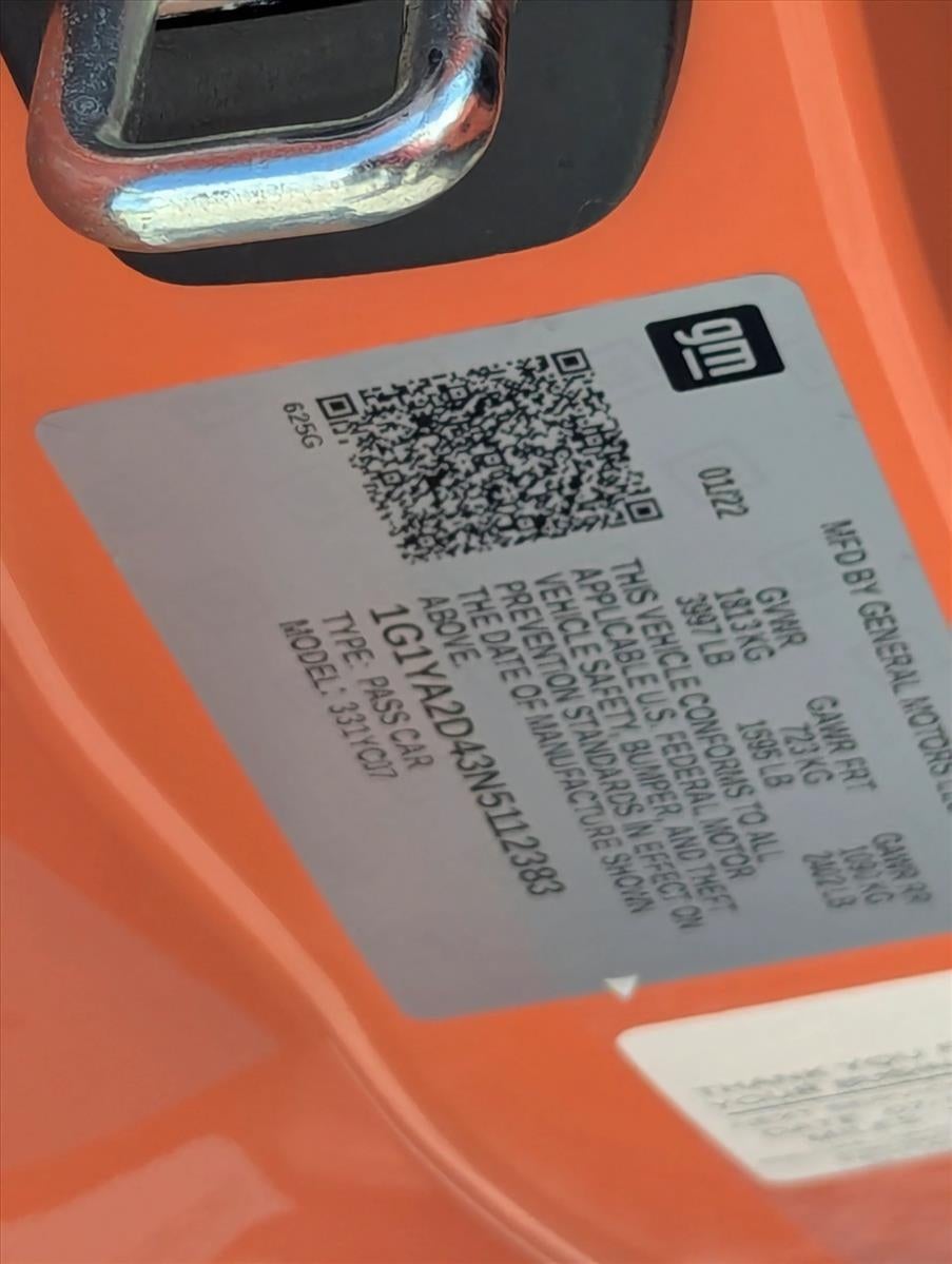 2022 Chevrolet Corvette Stingray Coupe 1LT