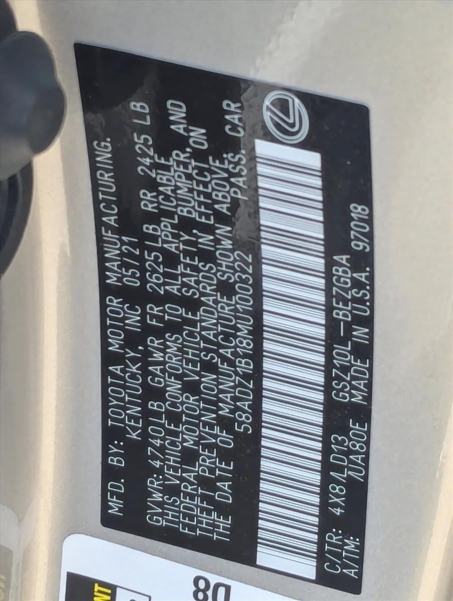 2021 Lexus ES 350 FWD