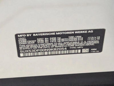 2022 BMW X3 xDrive30i Sports Activity Vehicle