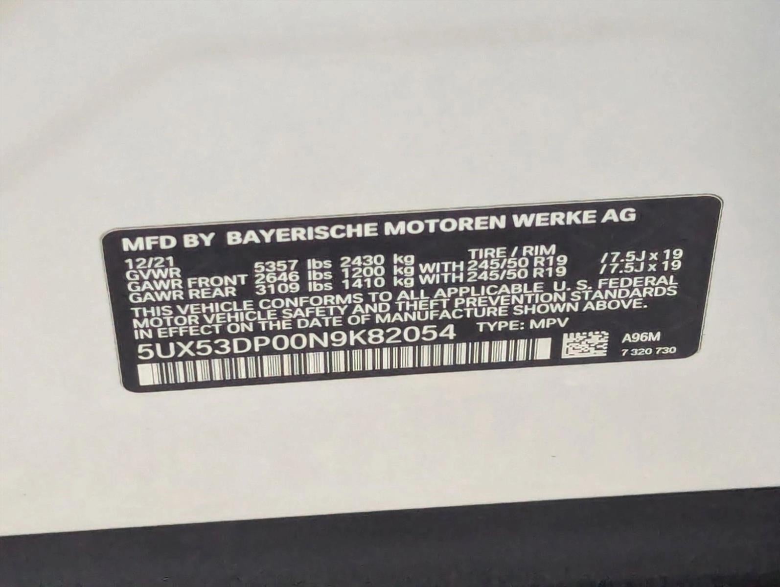 2022 BMW X3 xDrive30i Sports Activity Vehicle