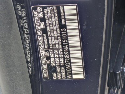 2022 Mercedes-Benz S-Class S 580 4MATIC® Sedan