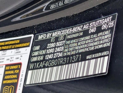 2026 Mercedes-Benz C-Class C 300 Sedan