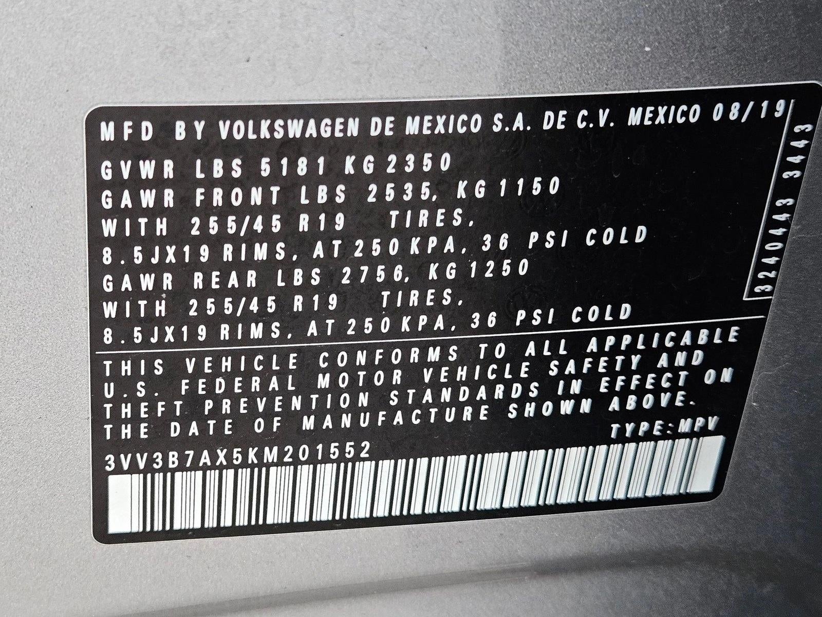 2019 Volkswagen Tiguan 2.0T SE FWD