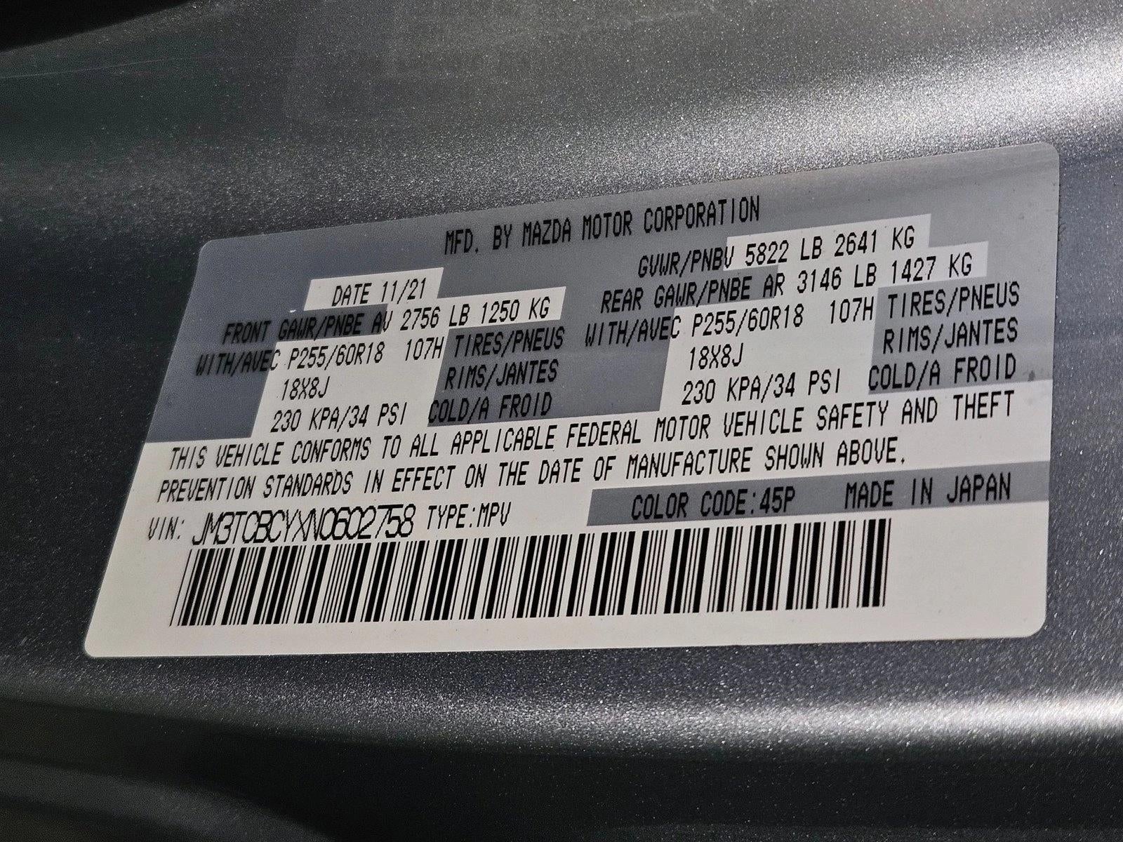 2022 Mazda Mazda CX-9 Touring AWD