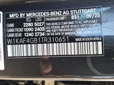 2026 Mercedes-Benz C-Class C 300 Sedan