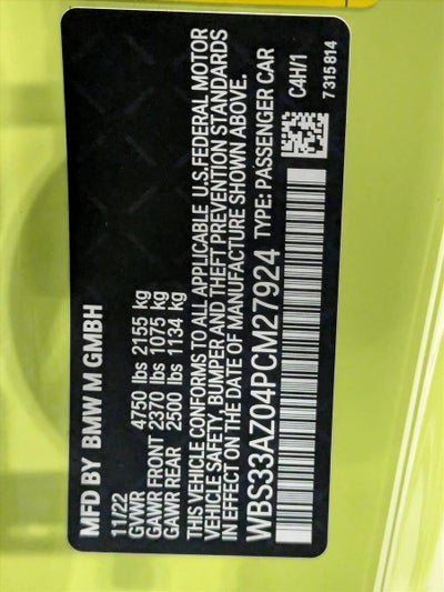 2023 BMW M4 M4 Competition Coupe