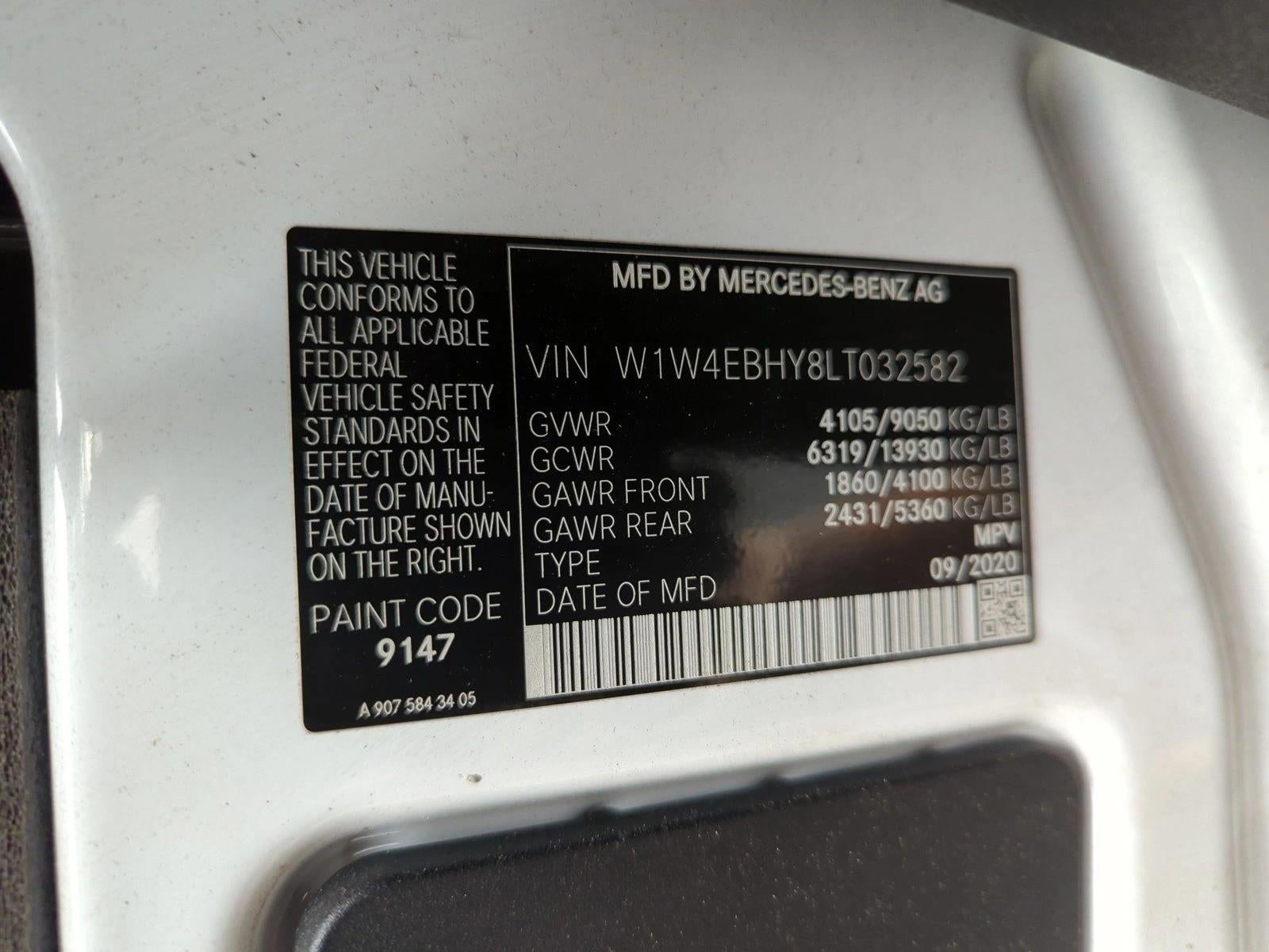 2020 Mercedes-Benz Sprinter Cargo Van 2500 Standard Roof V6 144" RWD