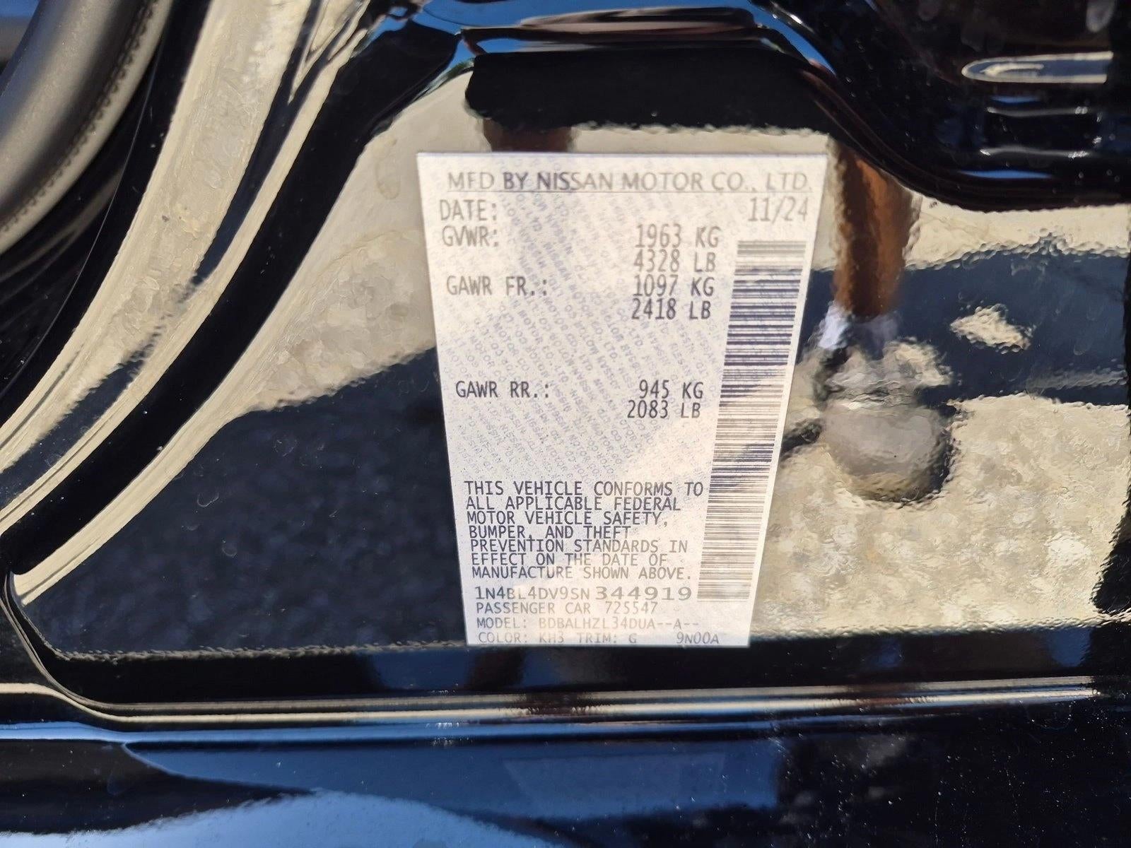 2025 Nissan Altima SV FWD