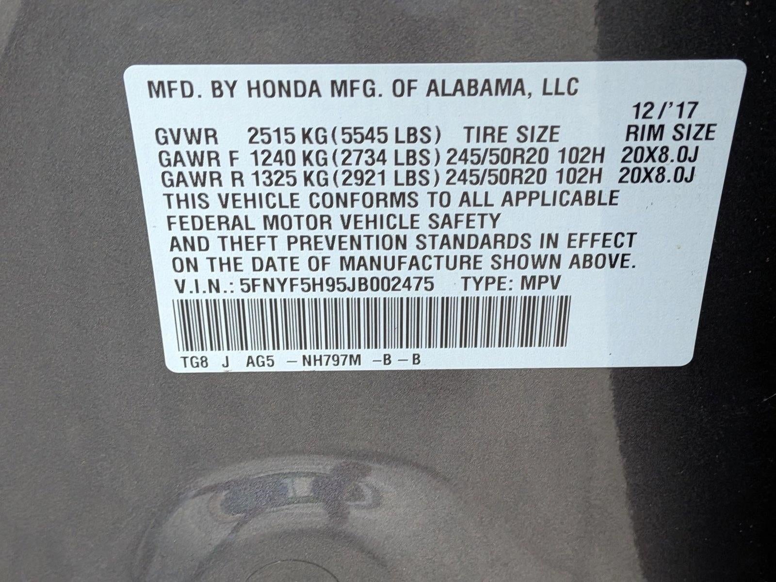 2018 Honda Pilot Touring 2WD