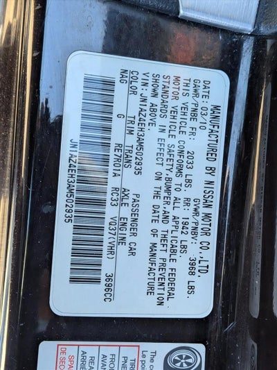 2010 Nissan 370Z 2dr Cpe Auto Touring