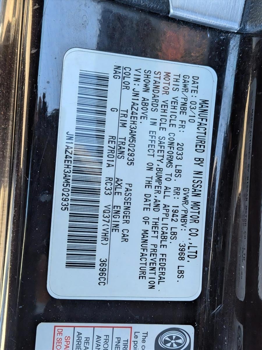 2010 Nissan 370Z 2dr Cpe Auto Touring