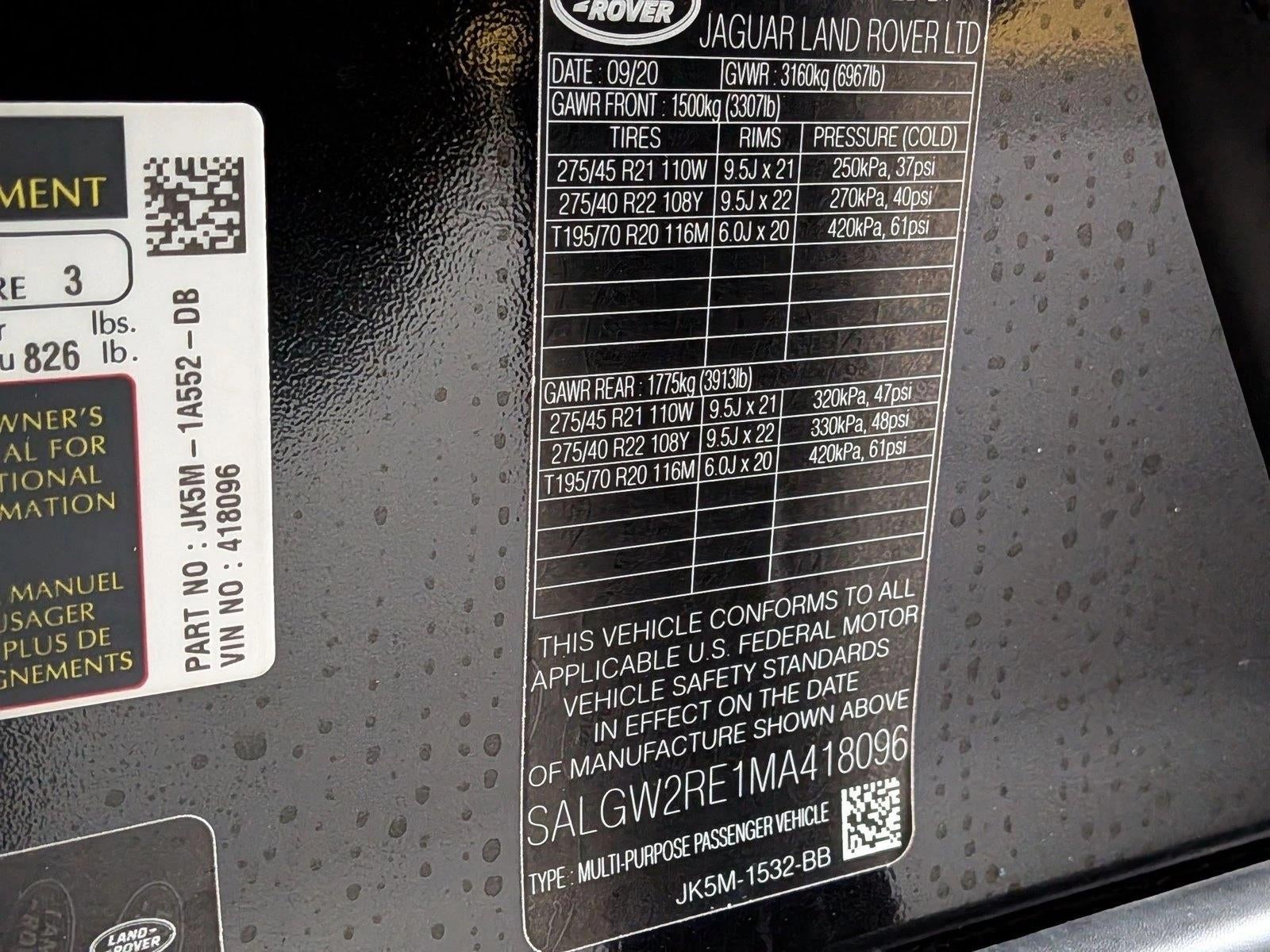 2021 Land Rover Range Rover SV Autobiography Dynamic SWB