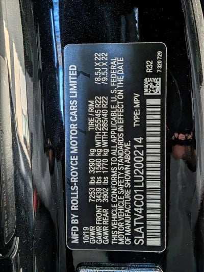 2020 Rolls-Royce Cullinan Sport Utility