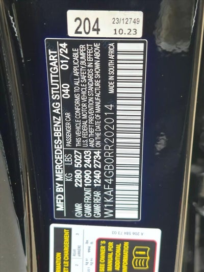 2024 Mercedes-Benz C-Class C 300 Sedan