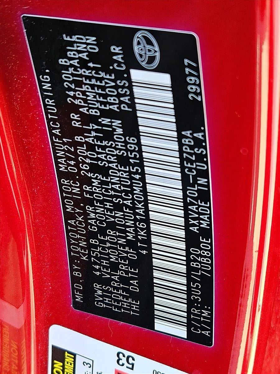 2021 Toyota Camry XSE Auto (Natl)