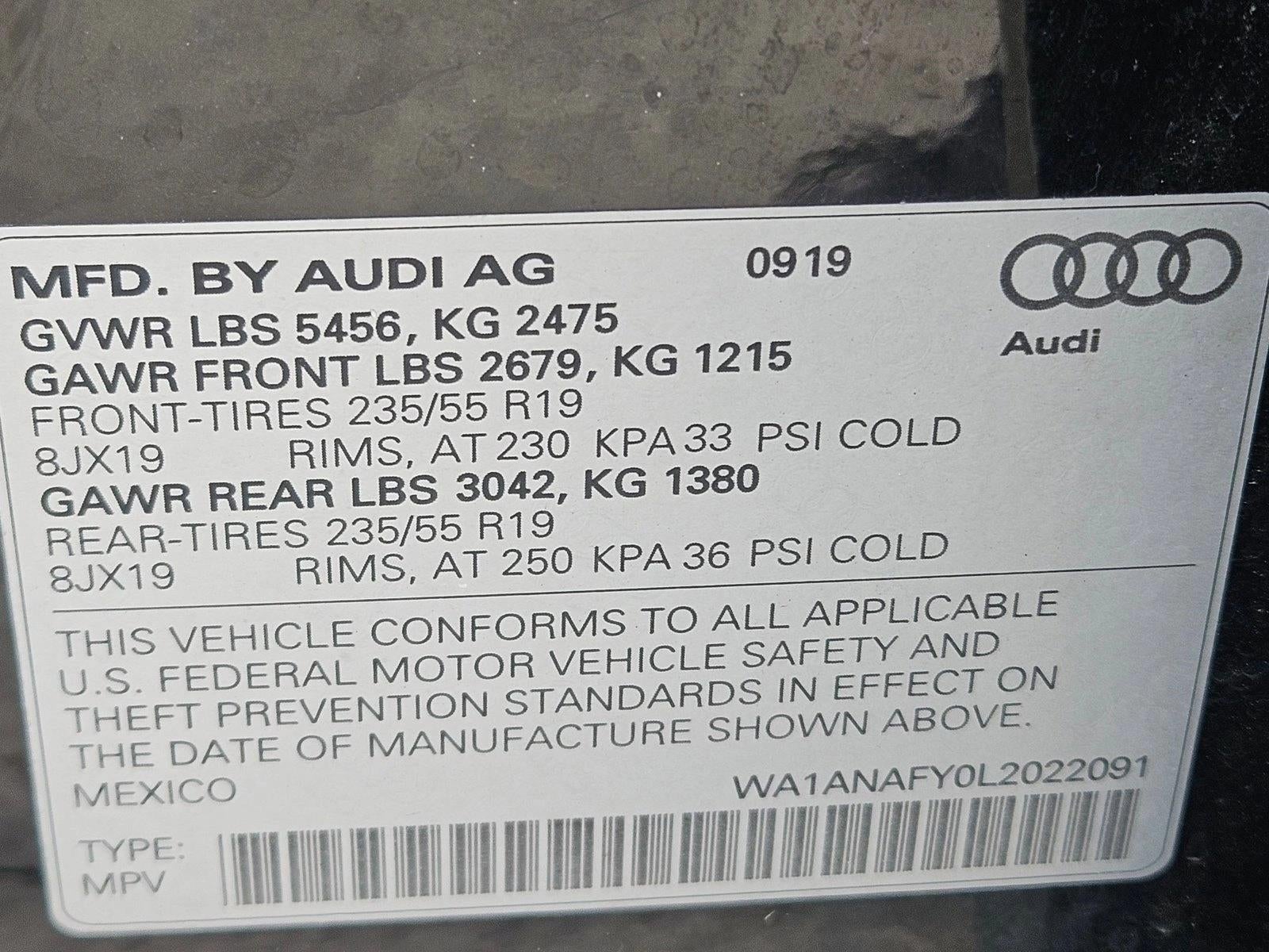 2020 Audi Q5 Premium 45 TFSI quattro