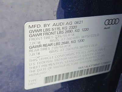 2021 Audi Q3 Premium 40 TFSI quattro