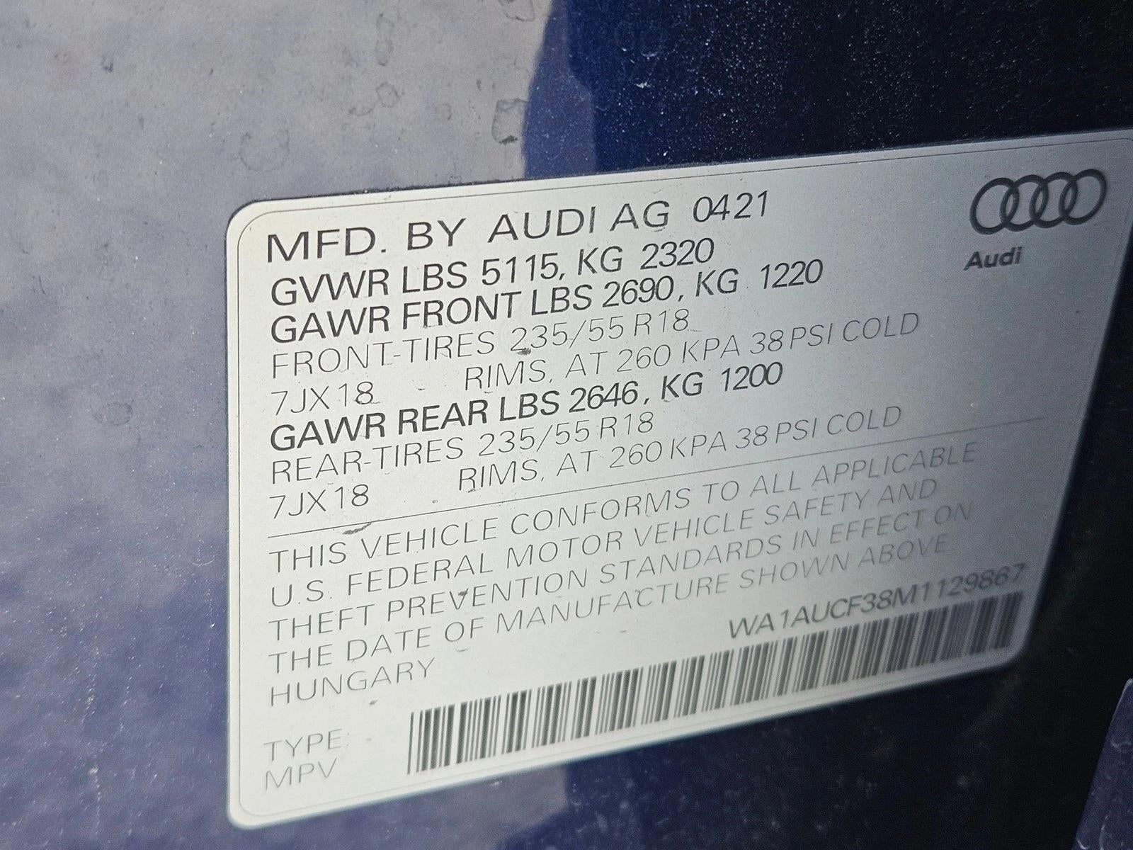 2021 Audi Q3 Premium 40 TFSI quattro