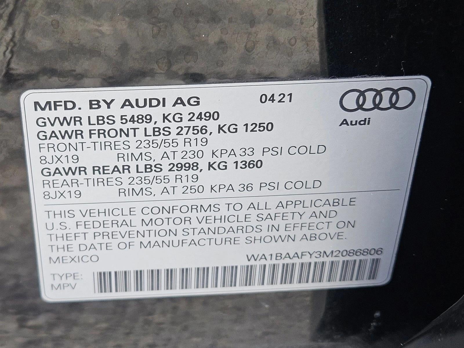 2021 Audi Q5 Premium Plus 45 TFSI quattro