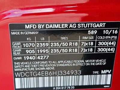 2017 Mercedes-Benz GLA GLA 250 SUV