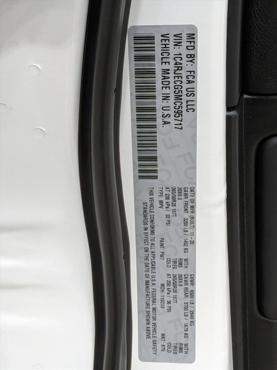 2021 Jeep Grand Cherokee Overland 4x2