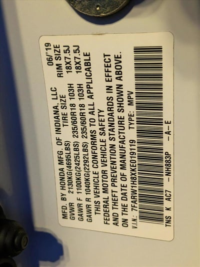 2019 Honda CR-V EX-L 2WD